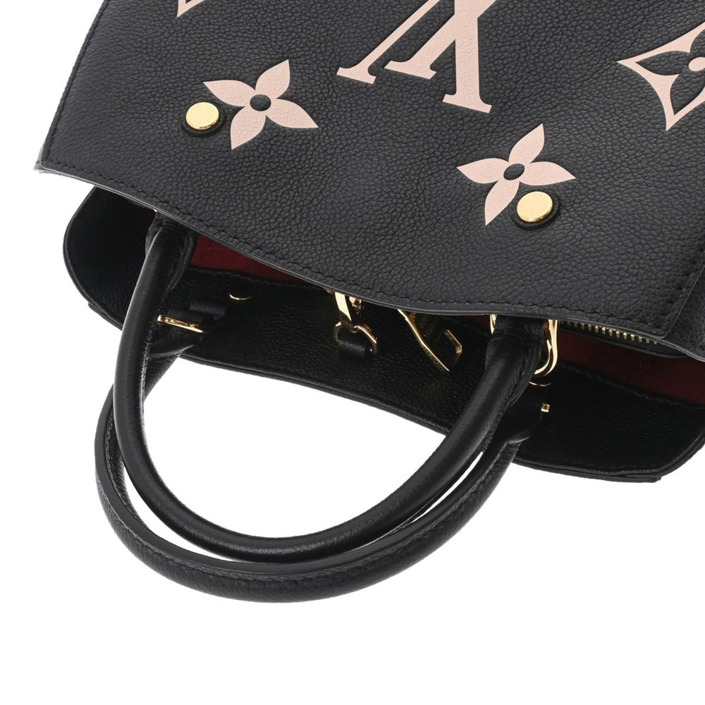 LOUIS VUITTON Louis Vuitton Monogram Emplant Montaigne BB Noir Beige M45489 W... - Picture 3 of 12